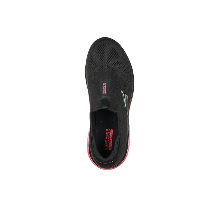 Skechers GO WALK Air 2.0-Sky Motion Cushioning Anti-Slip And Wear-Resistant Low-Top Casual Shoes Women's Black Pink-3