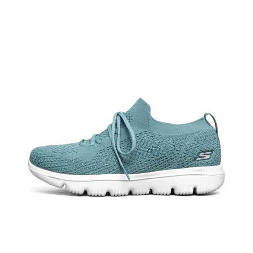 Skechers Go Walk Evolution Ultra Cushioned Wear-Resistant Breathable Slip-Resistant Low-Top Running Shoes Women's Blue