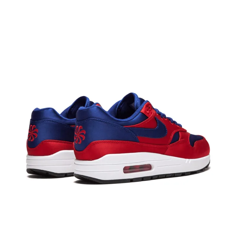 Nike Air Max 1 Satin University Red Deep Royal Blue-3