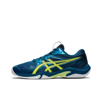 Asics Gel-Blade 8 Cushioning Anti-Slip And Wear-Resistant Low-Top Running Shoes Men's Navy Blue Yellow