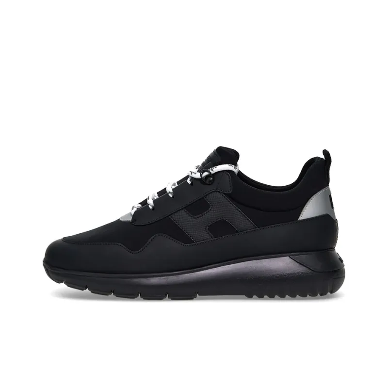 HOGAN Interactive³ Cushioning Anti-Slip And Wear-Resistant Low-Top Casual Shoes Men's Black-0