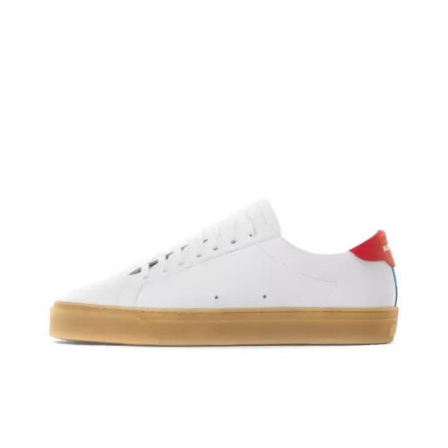 Burberry Skateboard Shoes Men Low-Top Amber White