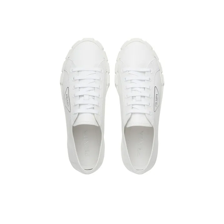PRADA Cassetta Wheel Leather Low 'White'-2