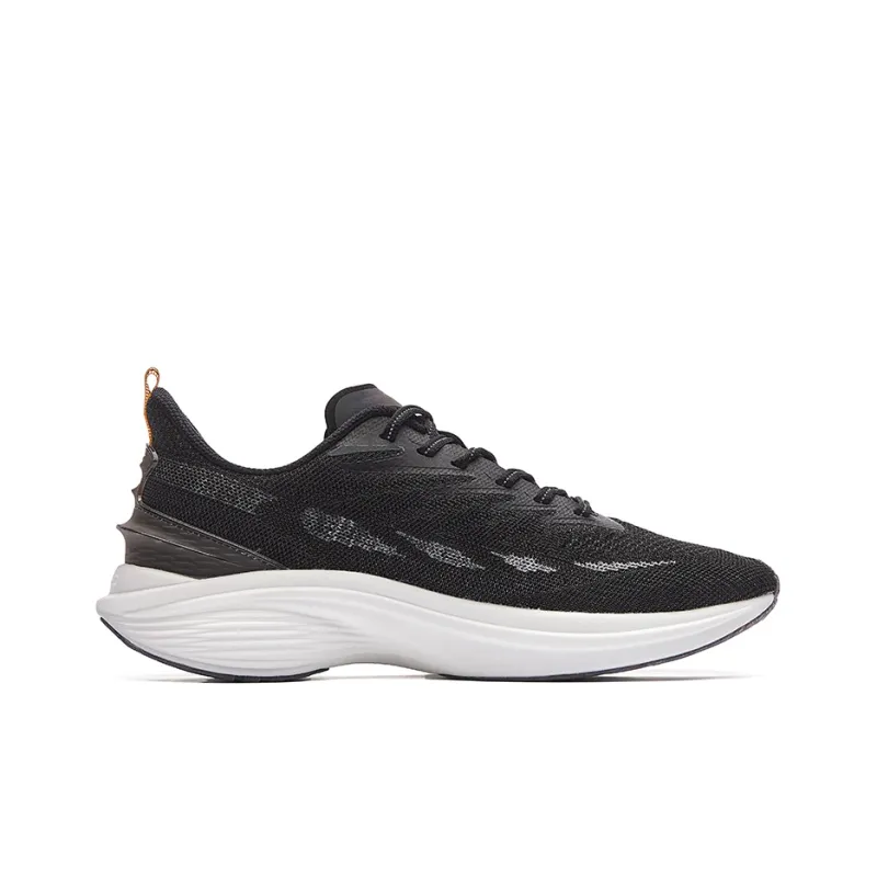 Erke Strange Bullet 3.0 Cushioned Slip Resistant Abrasion Resistant Low Top Running Shoes Jet Black Mango Yellow-1