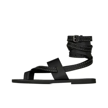 SAINT LAURENT CULVER Strap Sandals Women's Black