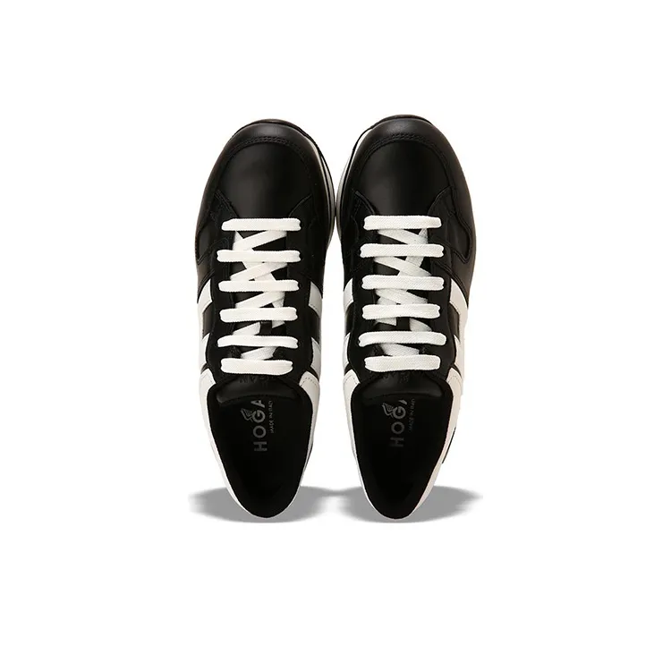 HOGAN H222 Casual Shoes Women's Low Top Black/White-4