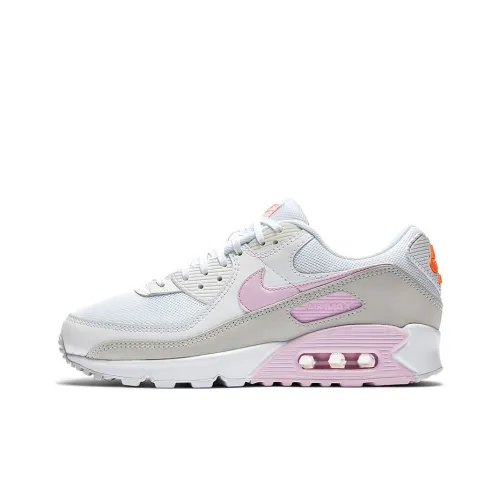 Nike Air Max 90 Running Shoes Women's Low-Top Gray/Pink/White