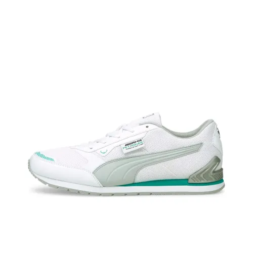 PUMA Mercedes F1 Running Shoes Unisex Low-Top White/Gray/Silver