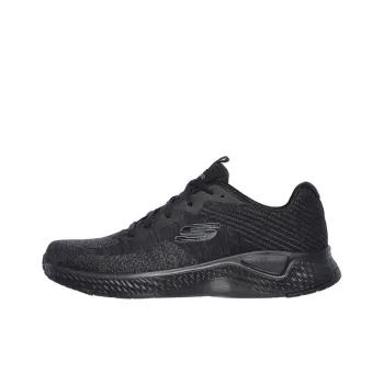 Skechers Solar Fuse Cushioned Anti-Slip Wear-Resistant Breathable Lightweight Low-Top Casual Running Shoes Men's Black