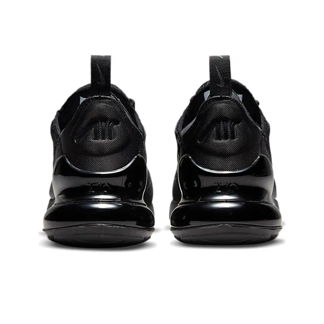 Nike Air Max 270 Cushioned Slip-Resistant Breathable Coverage Low-Top Running Shoes GS Black Gold-4