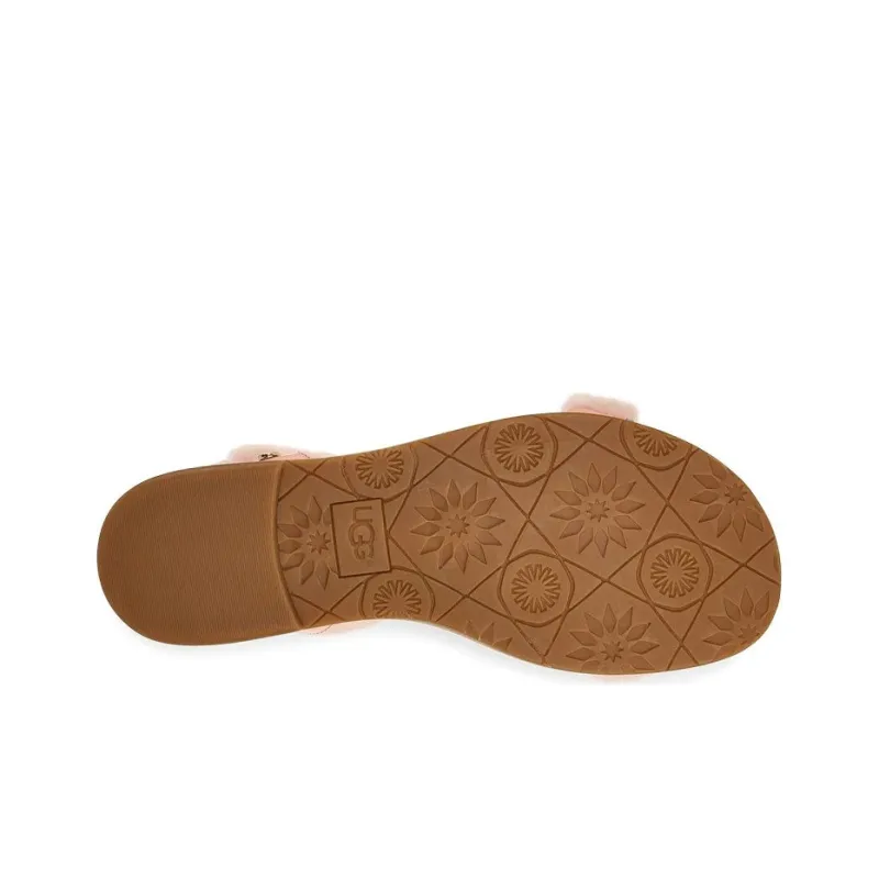 UGG Fluff Springs Lightweight Cozy Casual Sandals Pink Women's-5