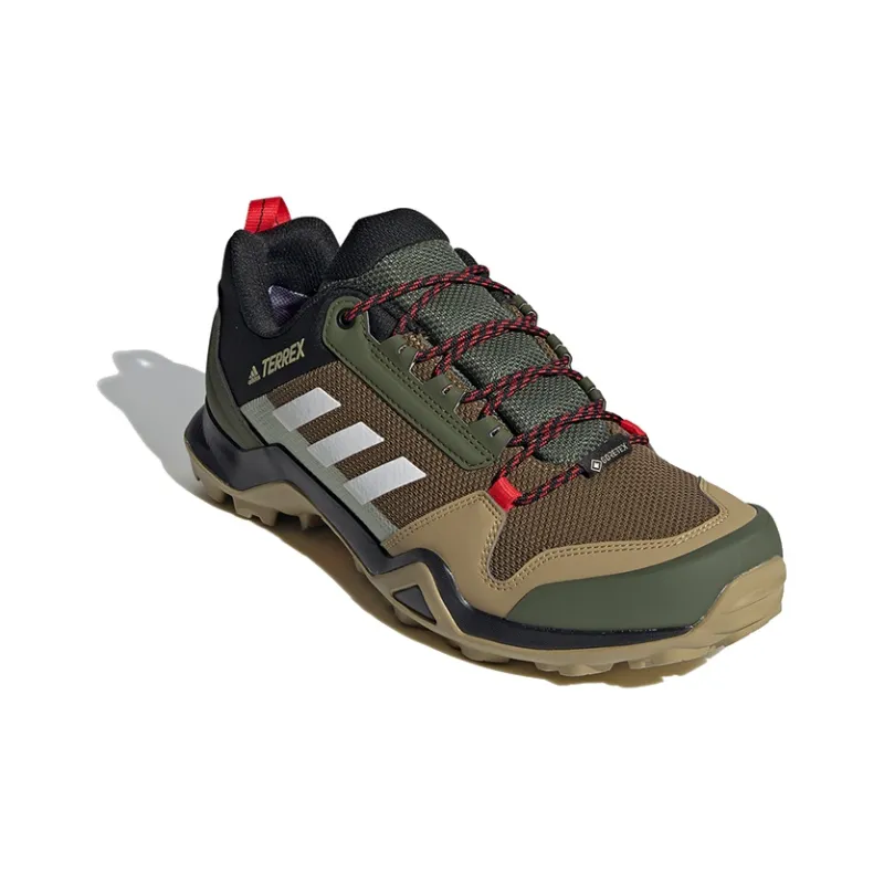 Adidas Terrex AX3 GTX Gore Te Breathable Low Top Outdoor Shoes Men's Black Green Brown-2