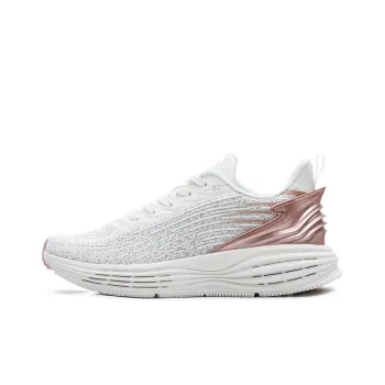Erke Chi Pan Α Fle Low Top Running Shoes Women's White Champagne