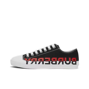 Burberry Logo Print Cotton Black Red White