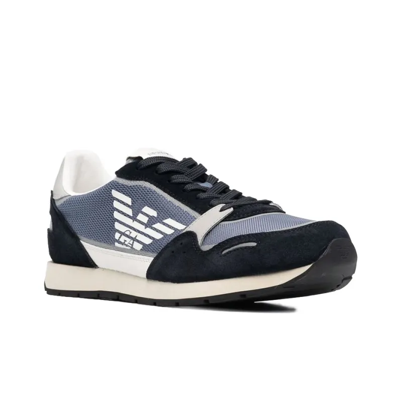 EMPORIO ARMANI Low Top Casual Shoes Men's Light Blue-1