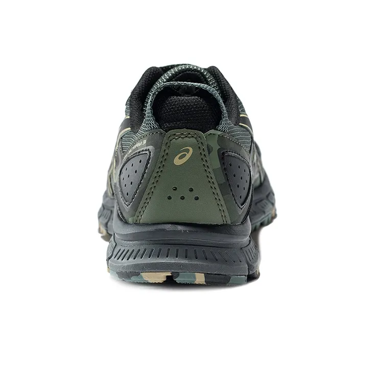 Asics Gel-Scram 3 Wear-Resistant Low-Top Running Shoes Men's Black Green-4