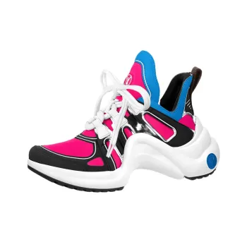 LOUIS VUITTON Archlight 1.0 Abrasion Resistant Low Top Casual Shoes Women's Pink Blue White