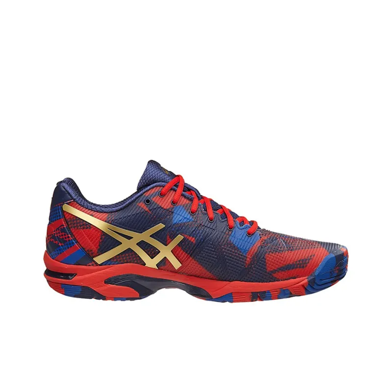 Asics Gel-Solution Speed 3 Wear-Resistant Low-Top Running Shoes Men's Red Blue-1