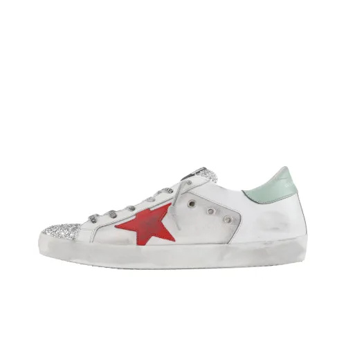 Golden Goose Super Star Skateboard Shoes Women's Low Top White/Red