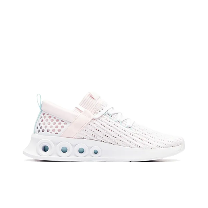 Anta Cushioning, Slip Resistant, And Abrasion Resistant Low Top Running Shoes Women's Pink Blue White-1