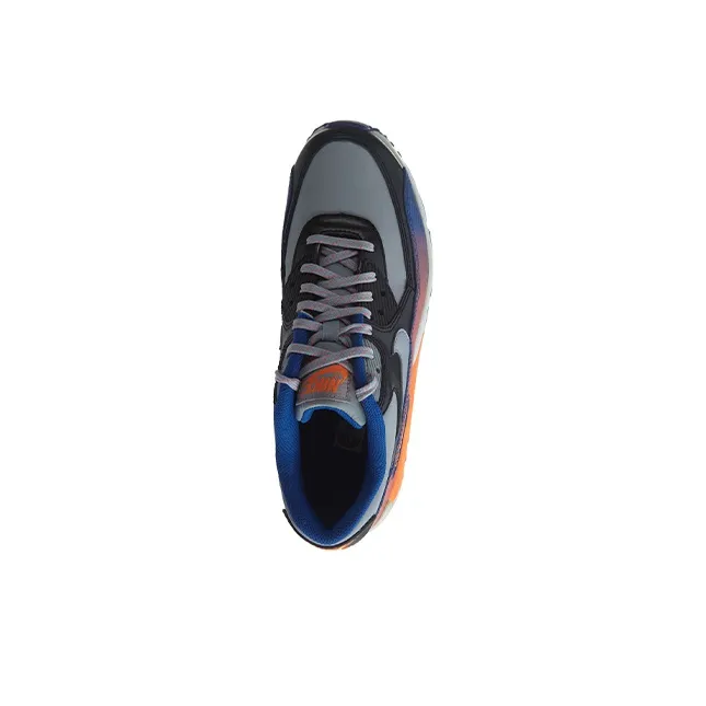 Nike Air Max 90 Premium LTR Leather 'Gray Black Blue GS-3