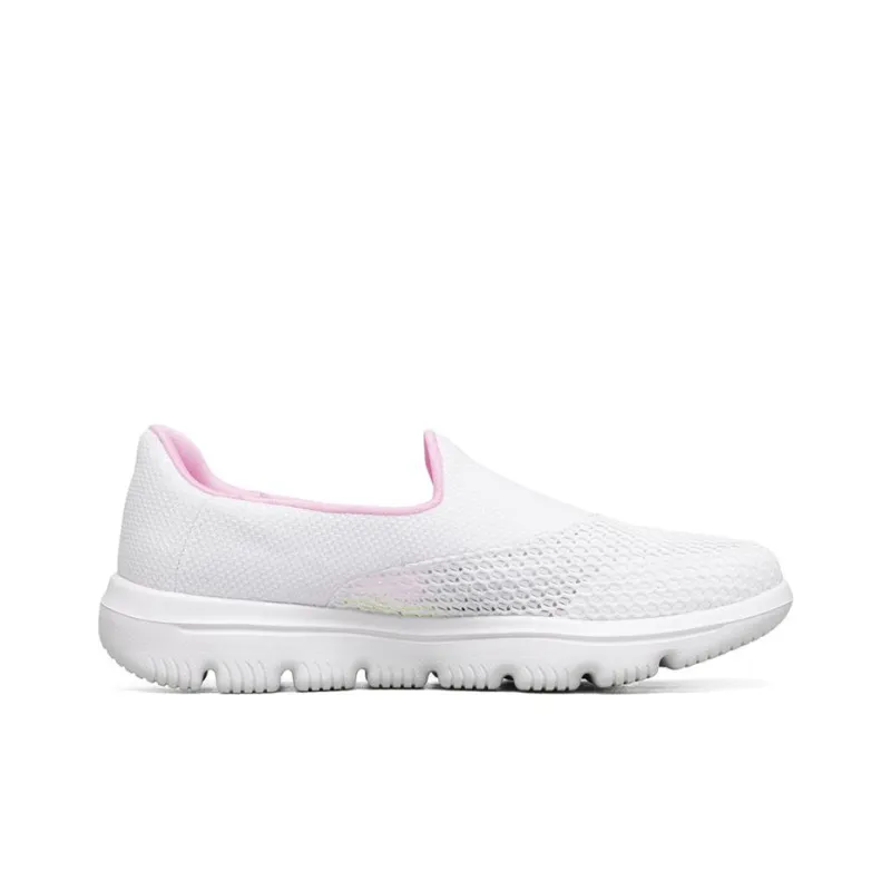 Skechers Go Walk Evolution Ultra Slip-On Shoes Women's Low-Top White/Light Pink-1