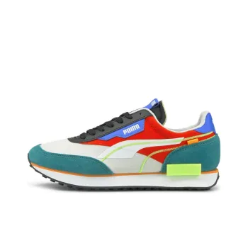 PUMA Unisex Future Rider Twofold Sd Running Shoes Green/Red/Black