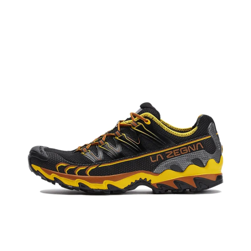 La Sportiva x Zegna Ultra Raptor Low-Top Running Shoes Men's Black Yellow-0
