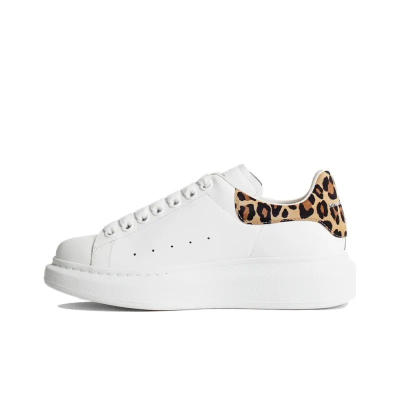 Alexander McQueen Oversized Sneaker 'White Leopard Suede' Women's-0