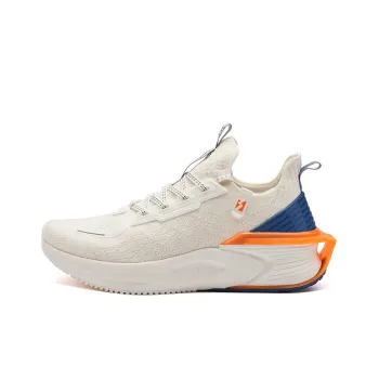 361° Galloping Rebound Abrasion Resistant Slip Resistant Low Top Running Shoes Men's Feather White