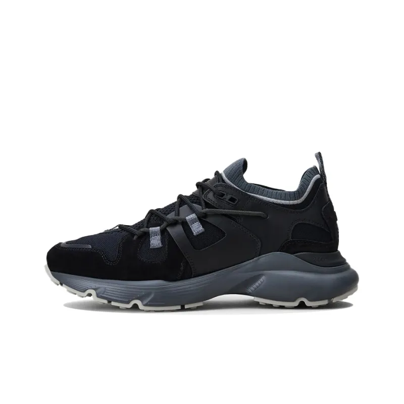 TOD'S Cushioning, Slip Resistant, Abrasion Resistant, Breathable Low Top Casual Shoes Men's Black Gray-0
