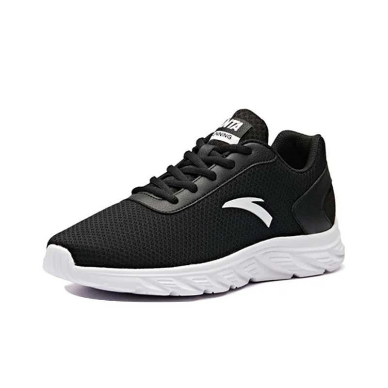 Anta Low Top Running Shoes Men's Black White-2