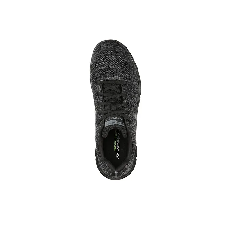 Skechers Cushioning, Slip Resistant, Abrasion Resistant, Lightweight Low Top Casual Running Shoes Men's Black-3