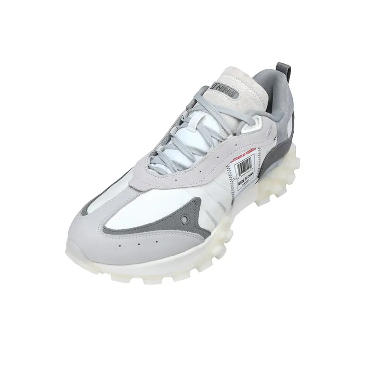 LiNing OVERLOAD Cushioning Anti-Slip And Wear-Resistant Low-Top Sports Casual Shoes Women's Antarctic Gray-2