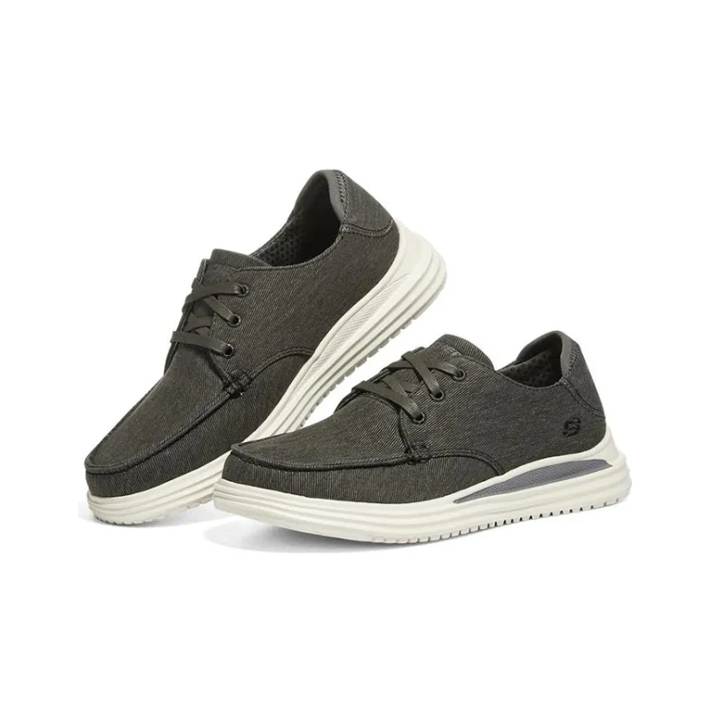 Skechers Proven Wear-Resistant Low-Top Casual Shoes Men's Black-2