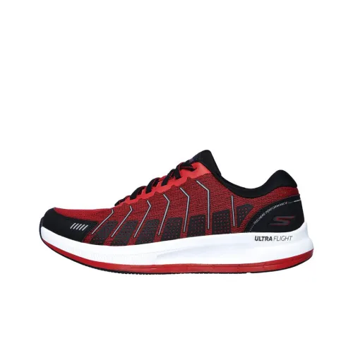 Skechers Go Run Pulse Cushioning Anti-Slip And Wear-Resistant Low-Top Running Shoes Men's Red Black