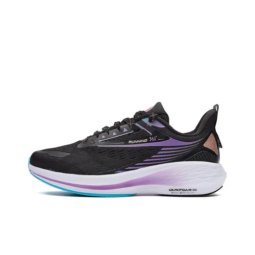 361° Flying Wing 2 Breathable And Wear resistant Low Top Running Shoes Women's Black Purple