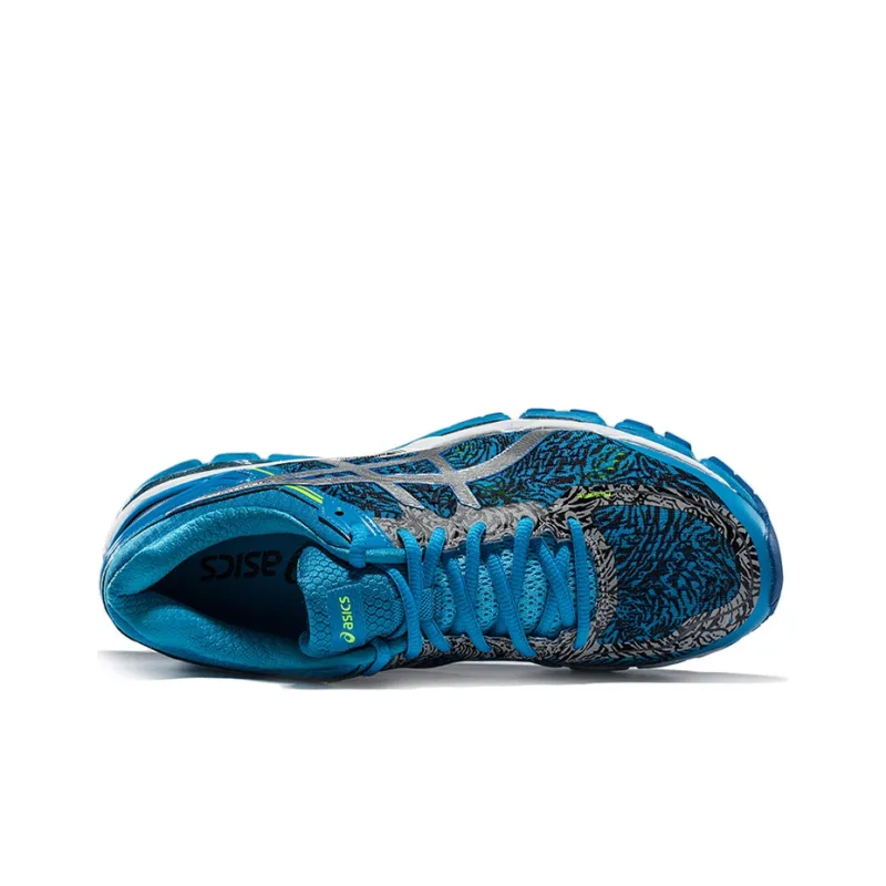 Asics Gel-Kayano 22 Wear-Resistant Low-Top Running Shoes Men's Blue Silver Black-2
