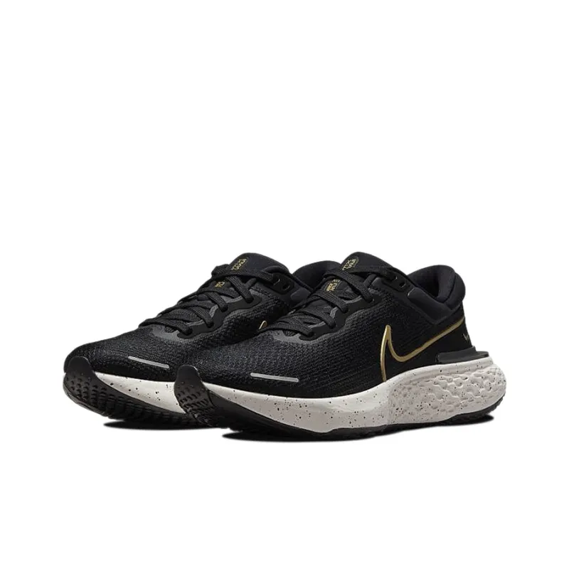 Nike ZoomX Invincible Run Flyknit Black Metallic Gold-2