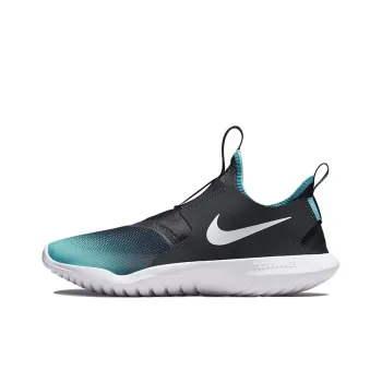 Nike Flex Runner Cushioned Anti-Slip Wear-Resistant Breathable Lightweight Low-Top Running Shoes GS Black Blue