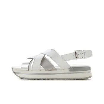 HOGAN H257 Beach Sandals Women's Silver White