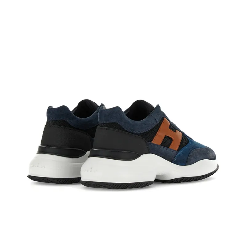 HOGAN Interaction Cushioning Anti-Slip And Wear-Resistant Low-Top Casual Shoes Men's Blue-3