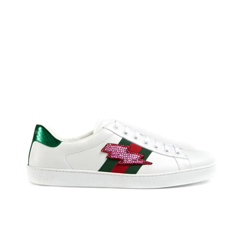 GUCCI Ace Embroidered 'Lightning Bolt'-1