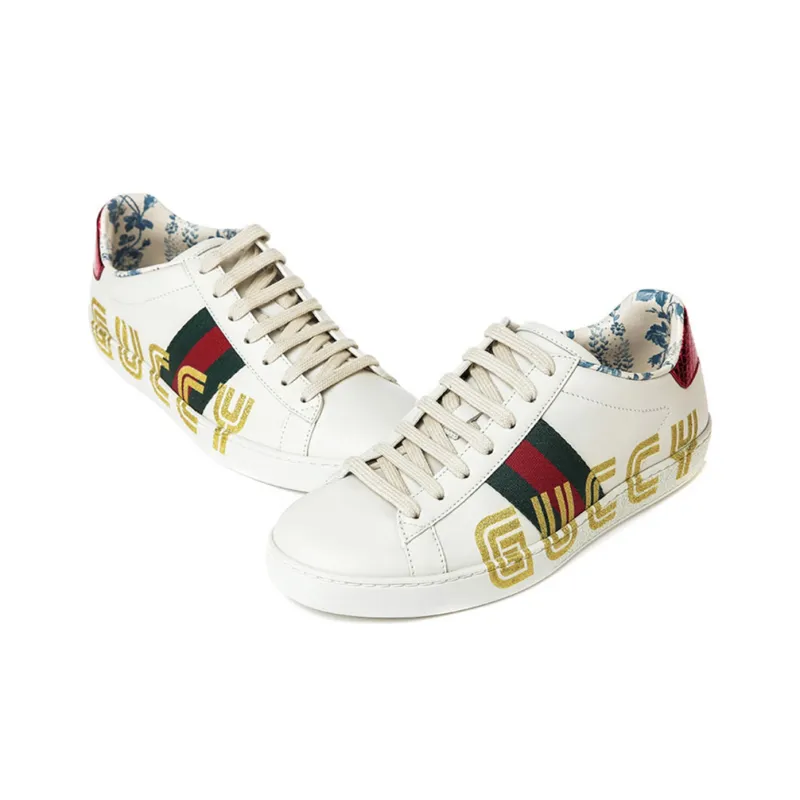 GUCCI Women's Ace Low 'Guccy Print' Women's-4