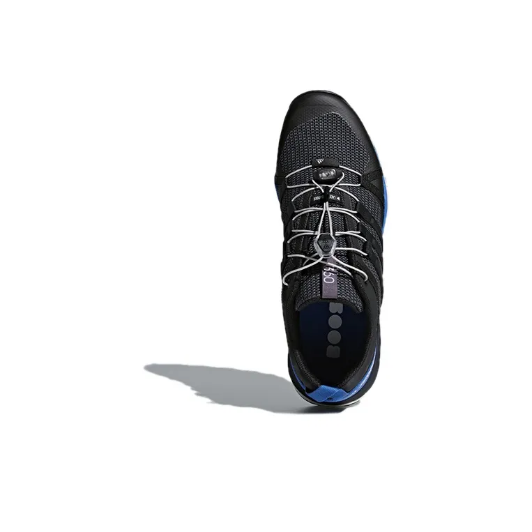 Adidas Terrex Skychaser Abrasion Resistant Low Top Hiking Shoes Men's Black Blue-4
