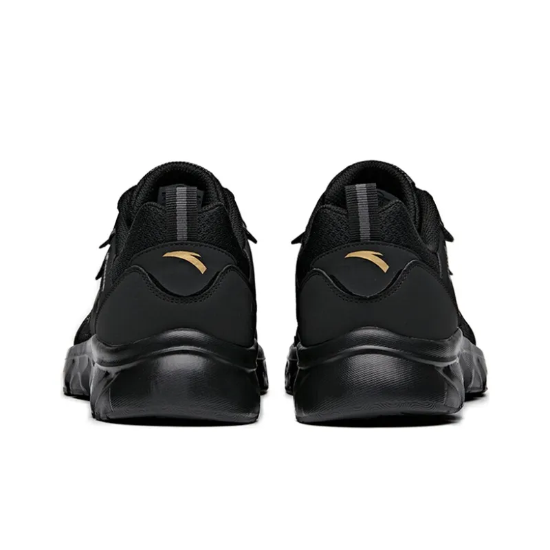 Anta Running Collection Cushioning Slip Resistant Abrasion Resistant Breathable Low Top Running Shoes Men's Black-3