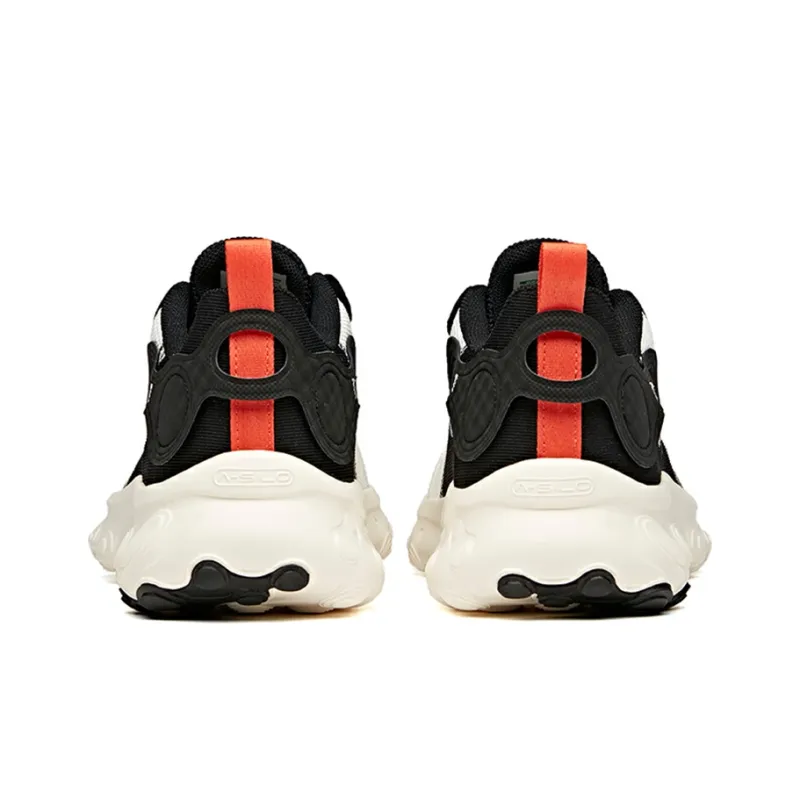 Anta Soft Column Shock Absorbers Slip Resistant, Abrasion Resistant, Breathable Low Top Running Shoes Men's White Black-3