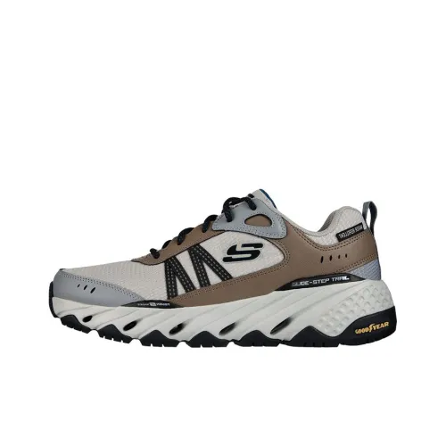 Skechers Glide Step Running Shoes Men Low-Top Gray/Brown