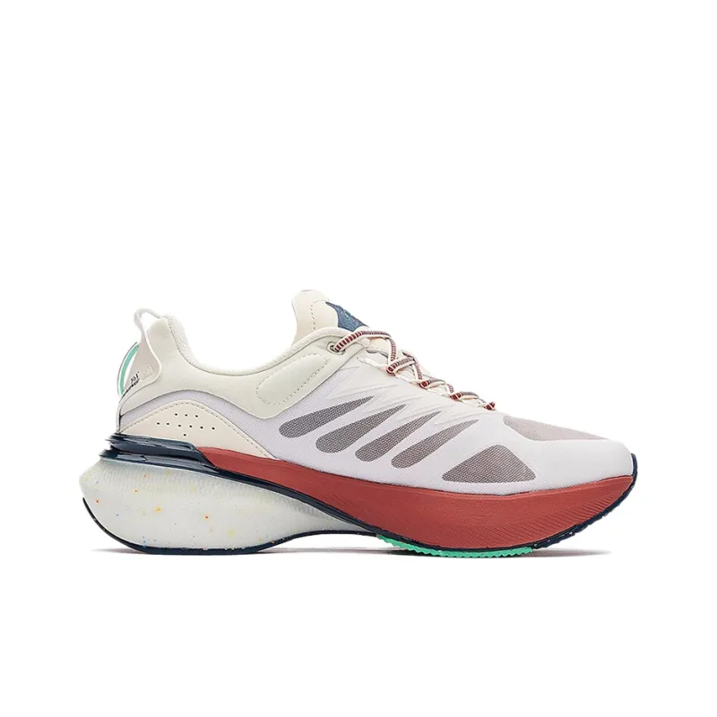 361° Cushioning Wear Resistant Low Top Running Shoes Men's Beige Cyan-1