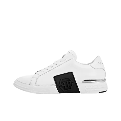 PHILIPP PLEIN Skateboard Shoes Men Low-Top White